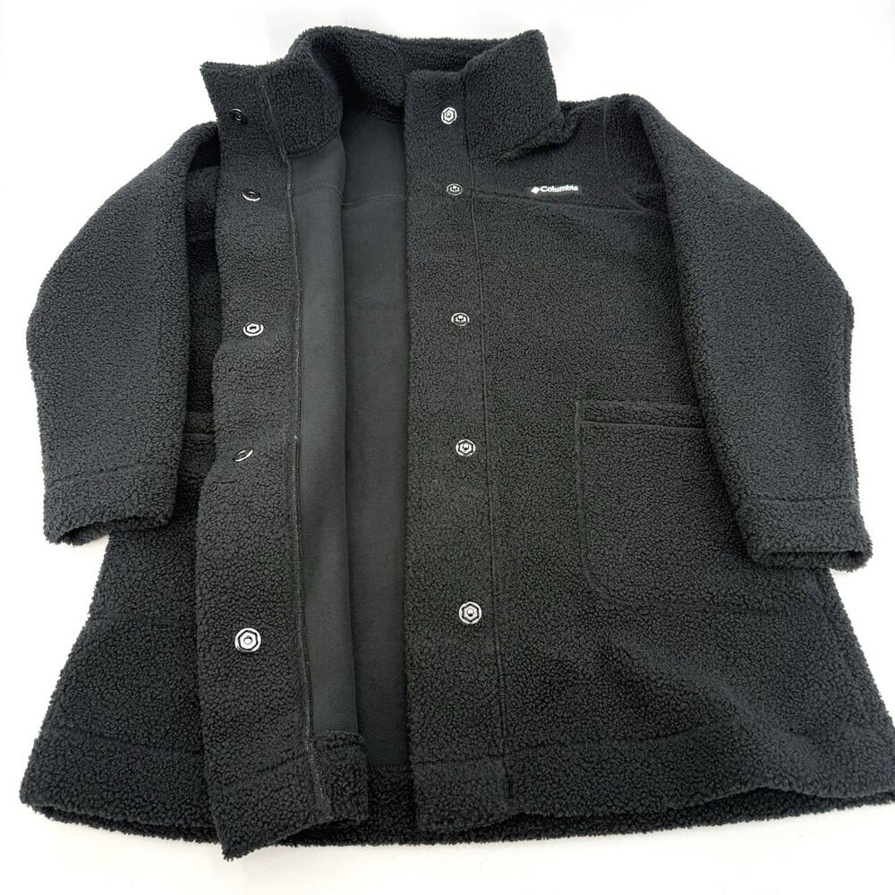 Columbia Panorama Long Sherpa Fleece Black Sweater Jacket Women’s Size 1X EUC - Picture 7 of 10